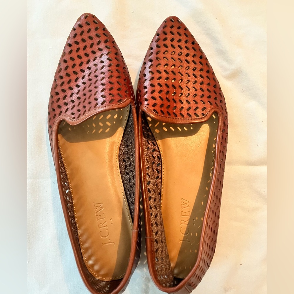 J. Crew Brown Pointed Toe Flats Size 7